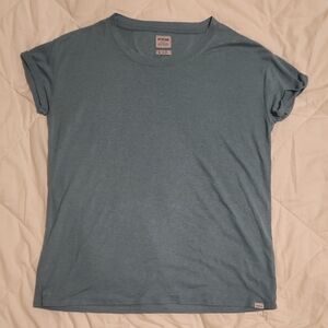 Prana Light Blue Women's Short Sleeve Tee